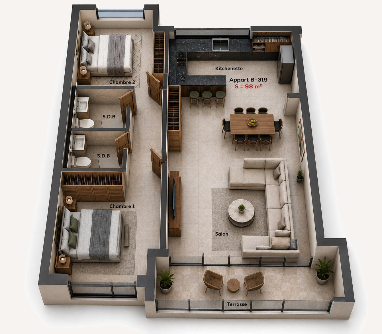 Plan F3 — BO LIVING